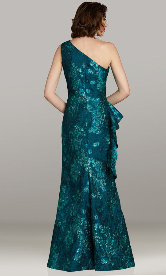 Feriani Couture 18443 - Side Ruffle One Shoulder Long Dress