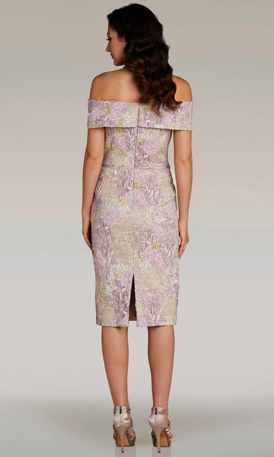 Feriani Couture 18449 - Straight Neckline Knee Length Cocktail Dress