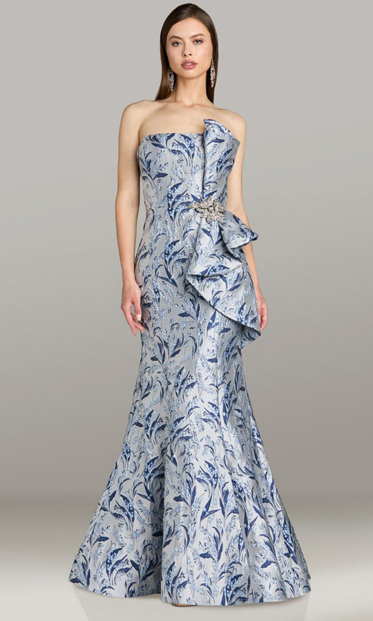 Feriani Couture 18507 - Strapless Mermaid Gown with Crystal Brooch