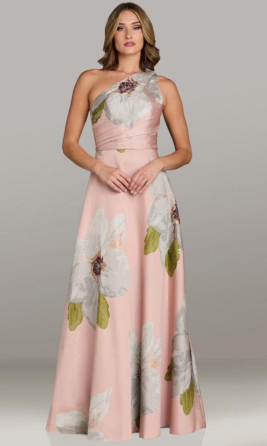Feriani Couture 18544 - Floral Print A-Line Sleeveless Gown