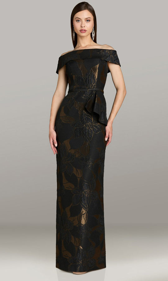 Feriani Couture 18567 - Side Peplum Off Shoulder Evening Gown