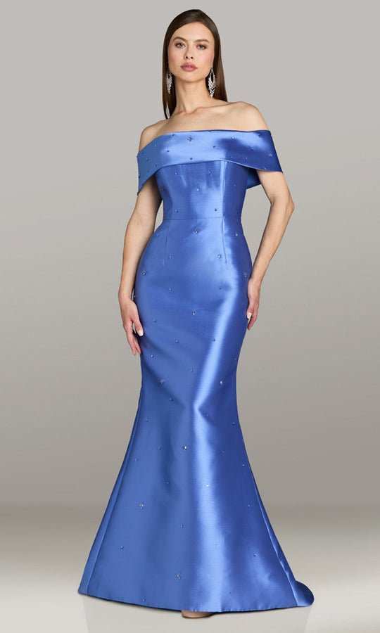 Feriani Couture 18587 - Crystal Studded Off Shoulder Evening Dress