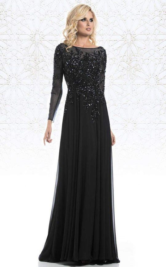 Feriani Couture - 26145 Dazzling Long Sleeve Evening Gown