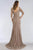 Feriani Couture 26300 - Quarter Sleeve Sequin Formal Dress Mother of the Bride Dresses 14 / Taupe