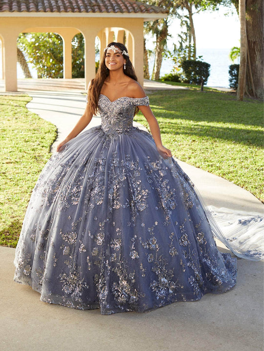 Fiesta Gowns 56479 - Off Shoulder Sequined Voluminous Gown