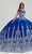 Fiesta Gowns 56481 - 3-Way Tulle-Strapped Ballgown Ball Gowns 0 / Royal/Silver