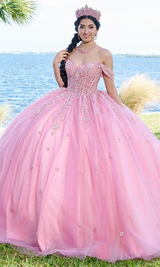 Fiesta Gowns 56490 - 3D Beaded Off-Shoulder Ballgown