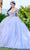 Fiesta Gowns 56493 - Sequin Embellished Off-Shoulder Ballgown Ball Gowns 0 / Lilac Multi