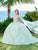 Fiesta Gowns 56498 - V-Neck Lace Applique Ballgown Special Occasion Dress
