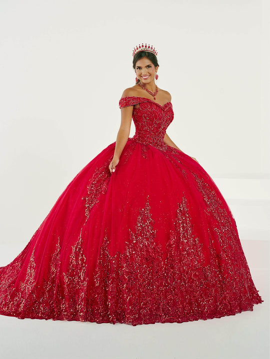 Fiesta Gowns 56501 - Beaded Off-Shoulder Ballgown