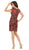 Floral Appliqued Sheath Cocktail Dress MQ1684 Holiday Dresses