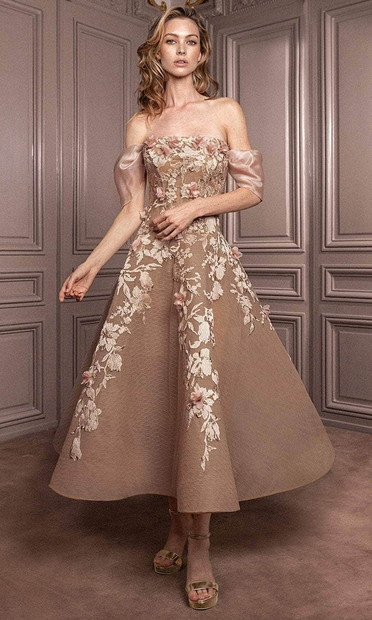 Gatti Nolli Couture GA-7079 - Petal Detail Cocktail Dress