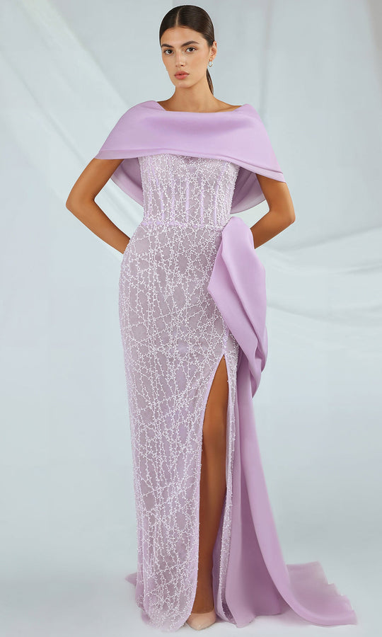 Gatti Nolli Couture OP-7392 - Organza Cape Off Shoulder Gown