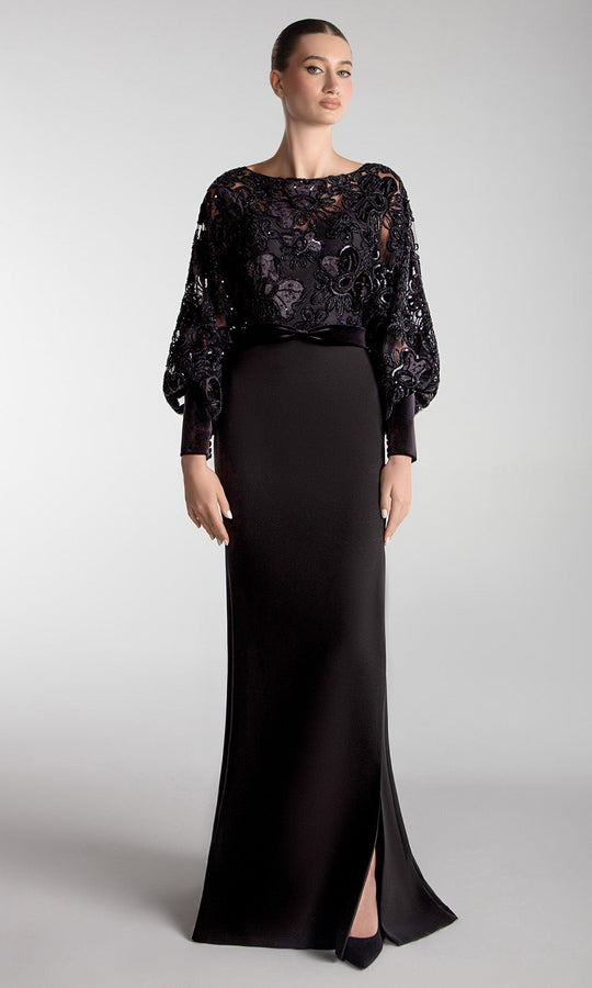 Gatti Nolli Couture OP-7714 - Blouson Sleeve Sequin Embroidered Gown