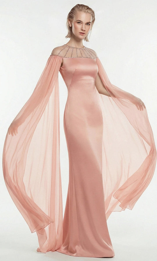 Gatti Nolli Couture OP-7896 - Beaded Illusion Neckline Evening Gown