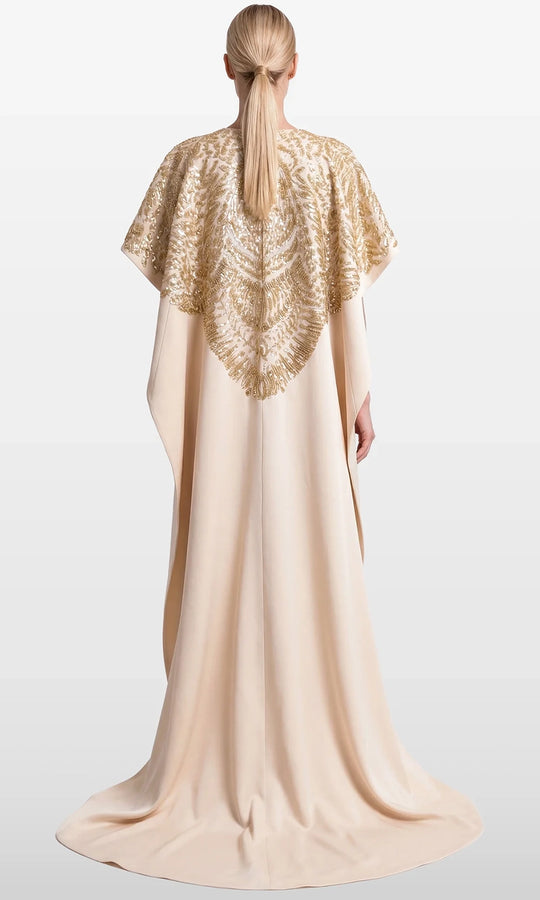 Gatti Nolli Couture OP-7915 - Cape Sleeve Column Evening Gown