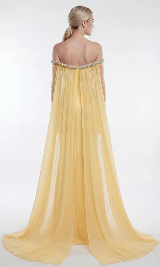 Gatti Nolli Couture OP-7916 - Crystal Accent Off Shoulder Fitted Gown