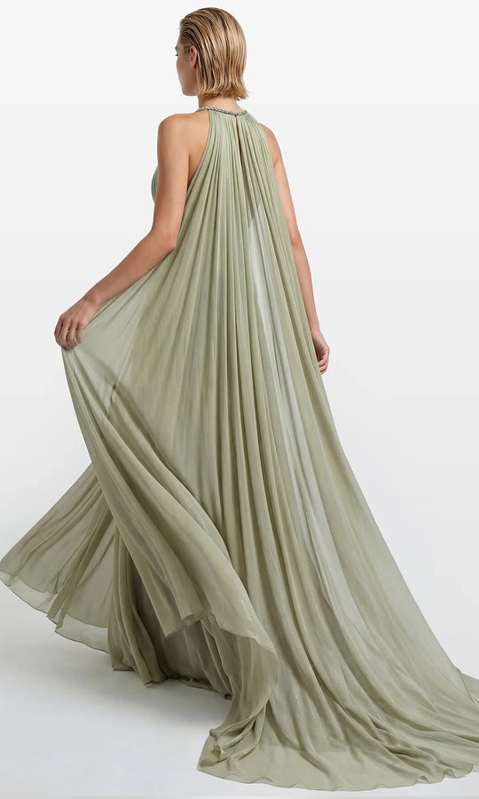Gatti Nolli Couture OP-7872 - Embellished Halter Pleated Evening Gown