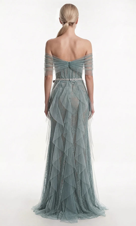 Gatti Nolli Couture OP-7913 - Lace Bodice Off Shoulder Evening Gown