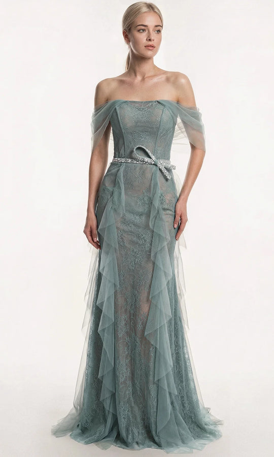 Gatti Nolli Couture OP-7913 - Lace Bodice Off Shoulder Evening Gown