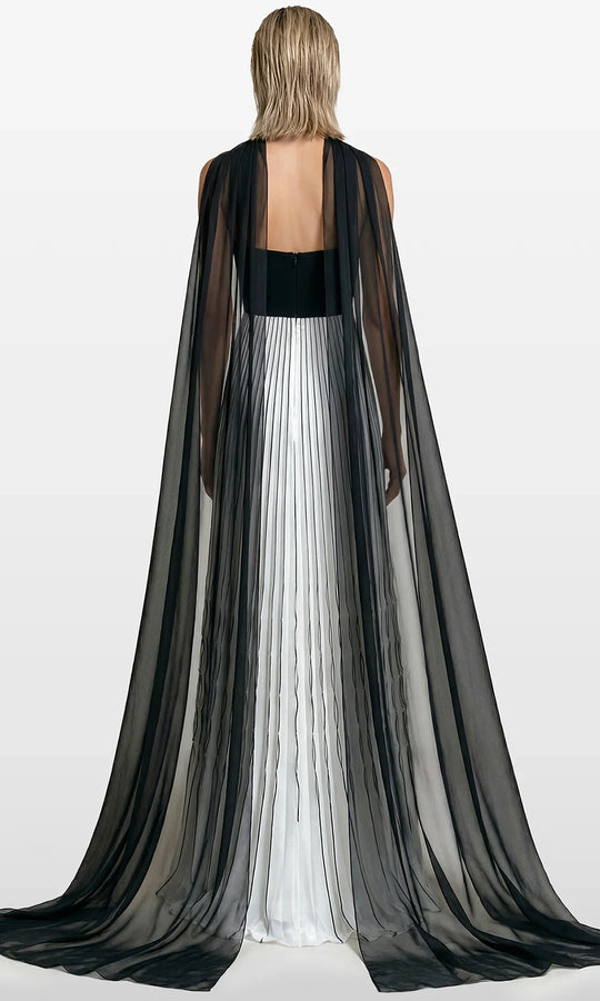 Gatti Nolli Couture OP-7870 - Long Pleated Skirt Strapless Dress