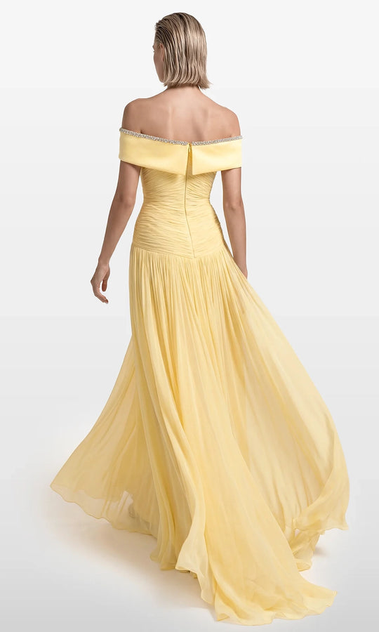 Gatti Nolli Couture OP-7909 - Embellished Trim Pleated A-Line Gown