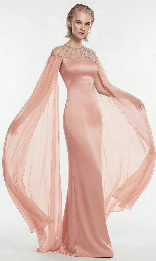 Gatti Nolli Couture OP-7896 - Beaded Illusion Neckline Evening Gown