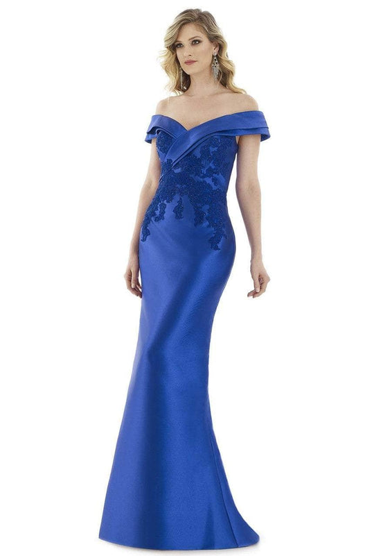 Gia Franco - 12005 Tiered Off-Shoulder Lace Appliqued Dress