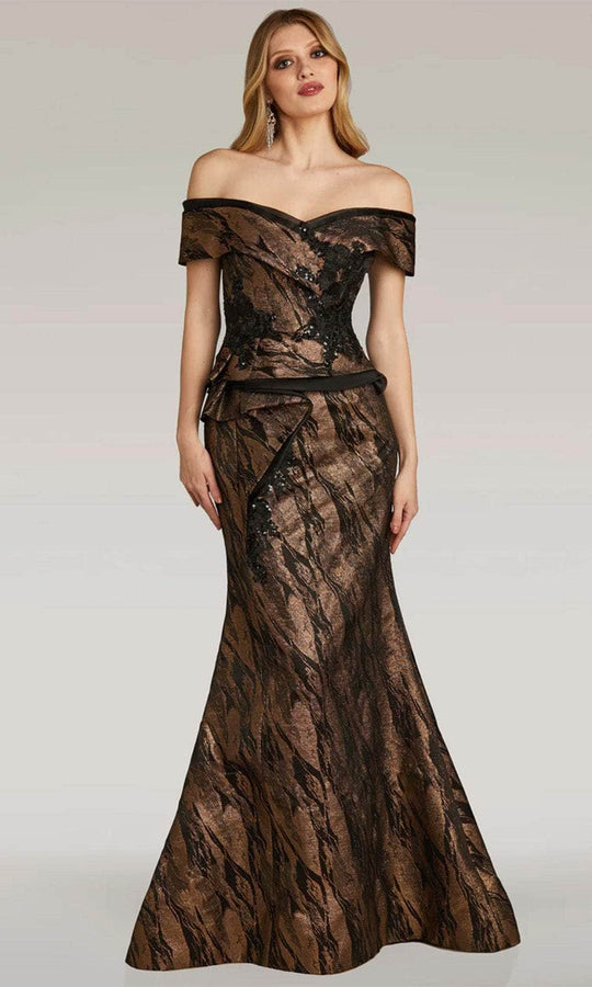 Gia Franco 12267 - Peplum Trumpet Evening Gown