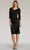 Gia Franco 12280 - Quarter Sleeve Sheath Dress Holiday Dresses 2 / Black