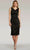 Gia Franco 12281 - Cowl Style Sheath Dress Evening Dresses 2 / Black