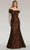 Gia Franco 12300 - Twist Bow Evening Dress Evening Dresses 2 / Chocolate