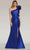 Gia Franco 12314 - Ruffle Accented Mikado Evening Dress Evening Dresses 2 / Royal