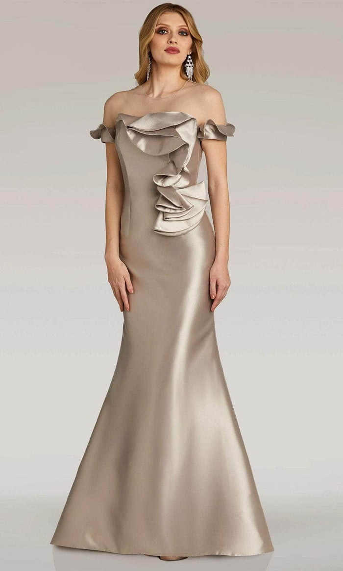 Gia Franco 12315 - Illusion Jewel Evening Dress Evening Dresses 2 / Silver