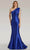 Gia Franco 12316 - Asymmetrical Neck Evening Dress Evening Dresses 2 / Royal