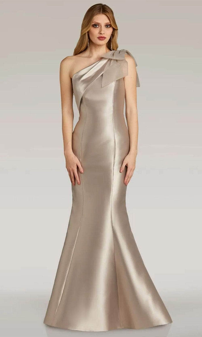Gia Franco 12316 - Asymmetrical Neck Evening Dress Evening Dresses 2 / Silver
