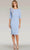 Gia Franco 12318 - Floral Applique Sheath Dress Semi Formal 2 / Blue