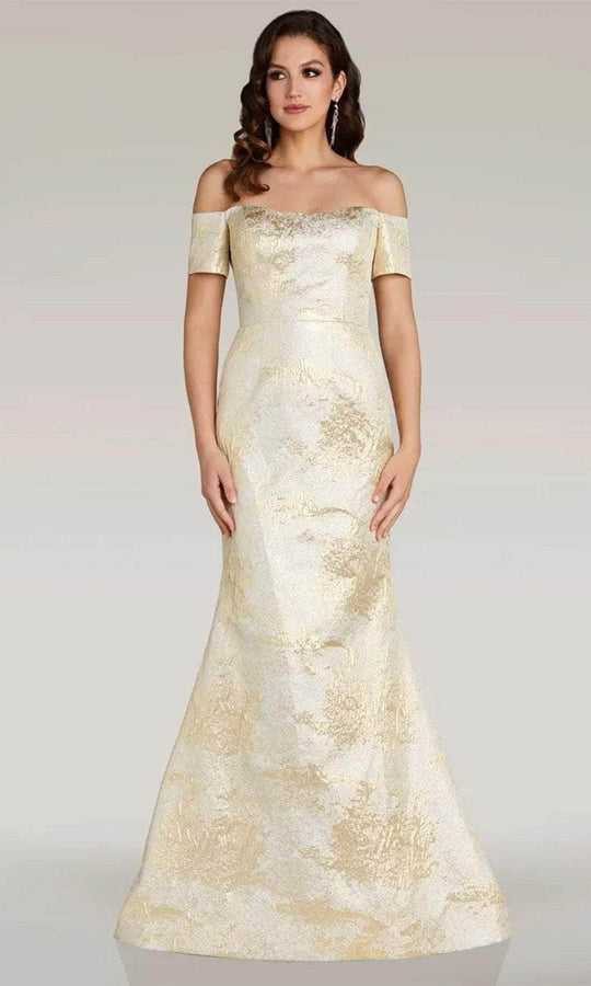 Gia Franco 12376 - Metallic Trumpet Evening Dress