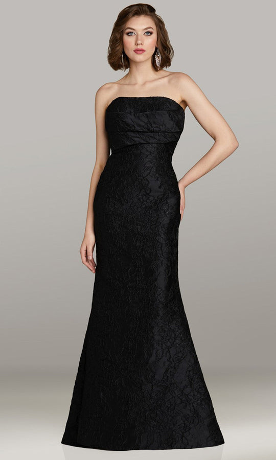 Gia Franco 12451 - Straight Neckline Texture Evening Gown