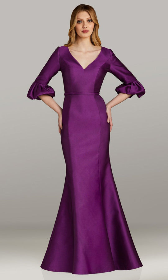 Gia Franco 12462 - V-Neckline Thin Waistband Evening Gown