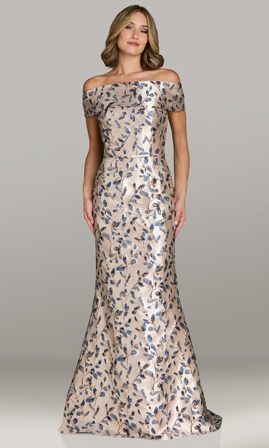 Gia Franco 12500 - Off-Shoulder Folded Mermaid Dress