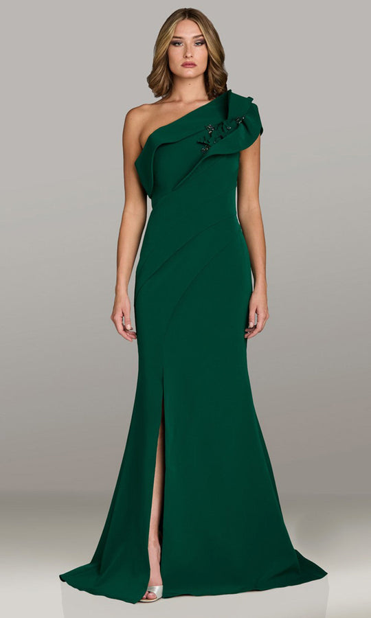 Gia Franco 12506 - One Shoulder Front Slit Evening Gown