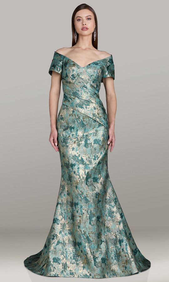 Gia Franco 12565 - Off Shoulder Wrapped Mermaid Dress