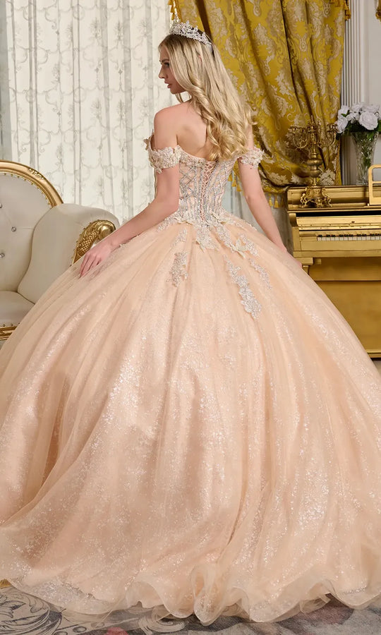 Elizabeth K GL3630 - Bejeweled Corset Sweetheart Ballgown