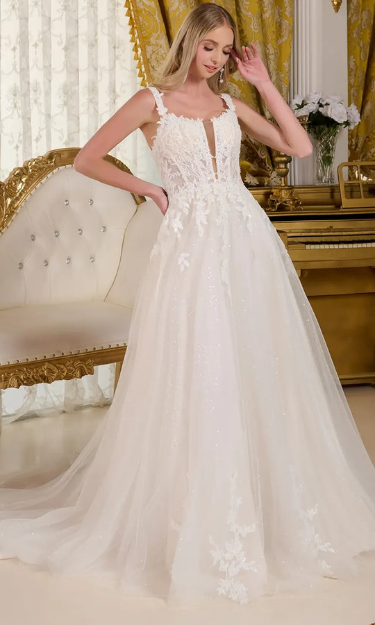GLS by Gloria Bridal GL3662 - Sleeveless Lace Appliqued Gown