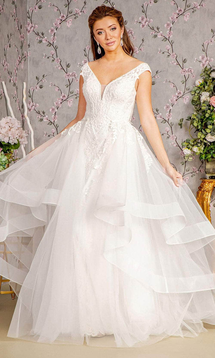 GLS by Gloria Bridal GL3341 - Sleeveless Mermaid Prom Gown Bridal Dresses XS / Ivory