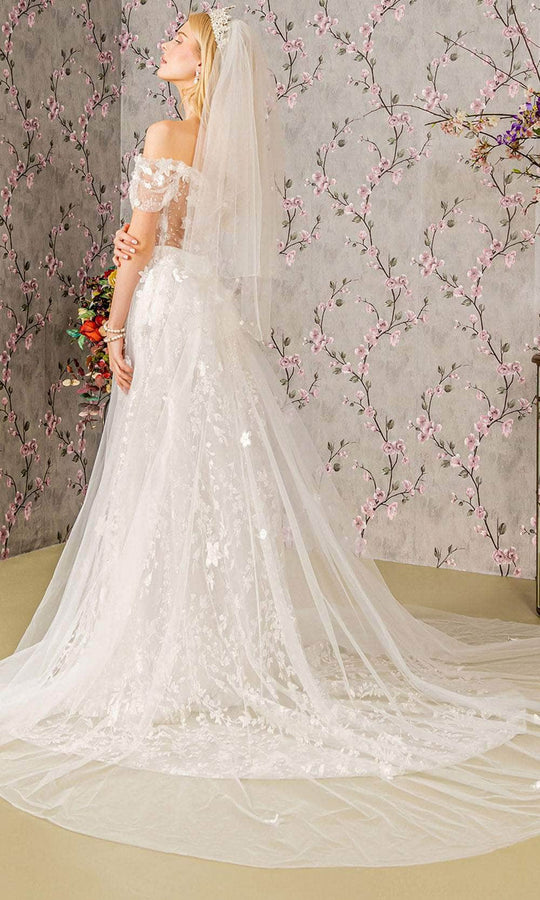 GLS by Gloria Bridal GL3423 - Off-Shoulder Illusion Wedding Gown