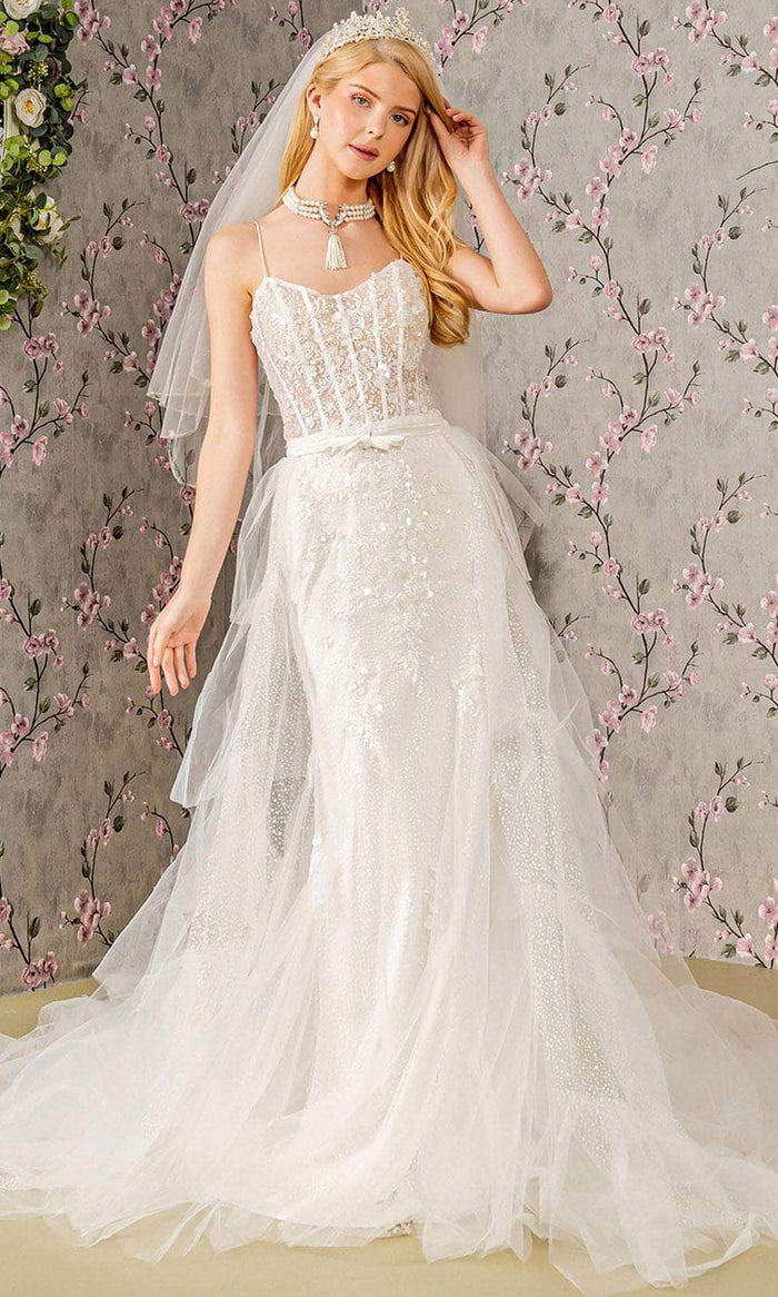GLS by Gloria Bridal GL3425 - Ribbon Waist Sweetheart Wedding Dress Bridal Dresses XS / Ivory