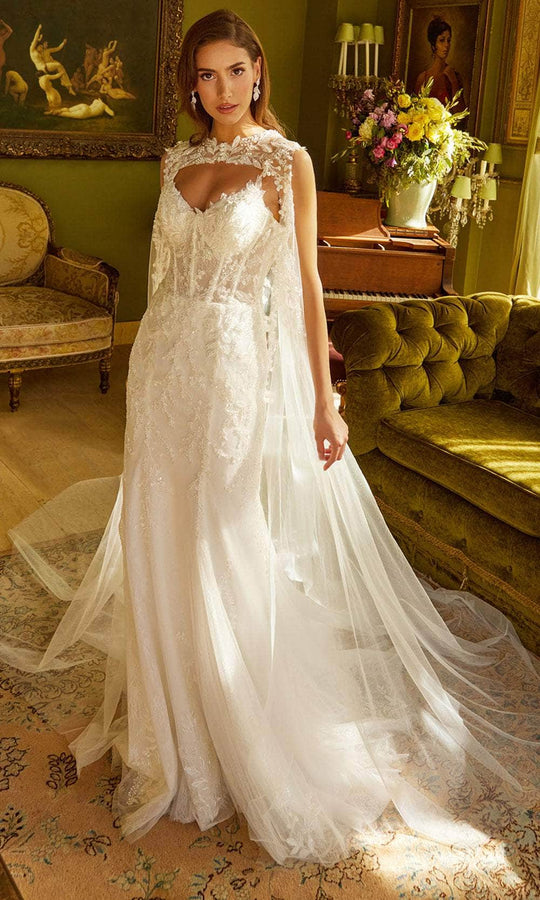 GLS by Gloria Bridal GL3532 - Embroidered Trumpet Bridal Gown