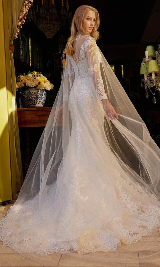 GLS by Gloria Bridal GL3605 - Long Sleeve V-Neck Bridal Gown